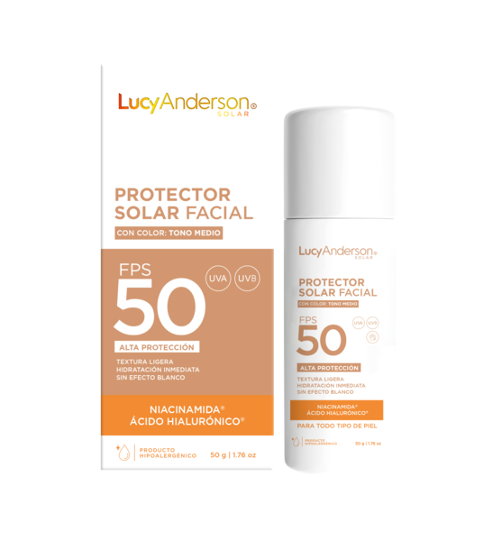 LUCY ANDERSON PROTECTOR SOLAR FACIAL CON COLOR FPS 50  X 50 G.